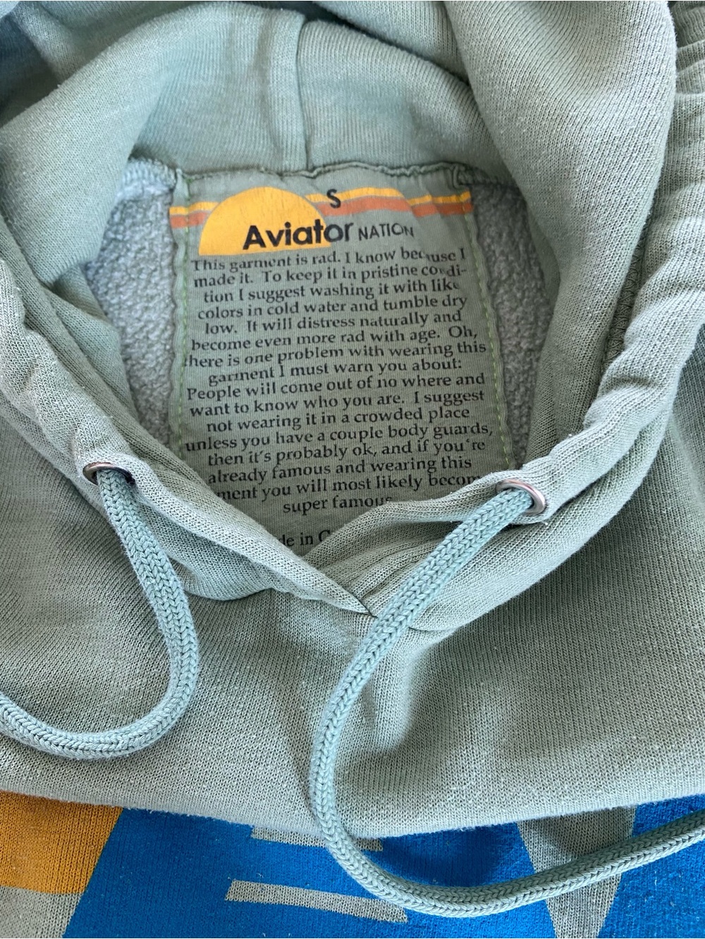 AVIATOR NATION SET Hoodie (Small) + Logo Sweats (XS) in Sage Green 🌈 - Picture 4 of 17